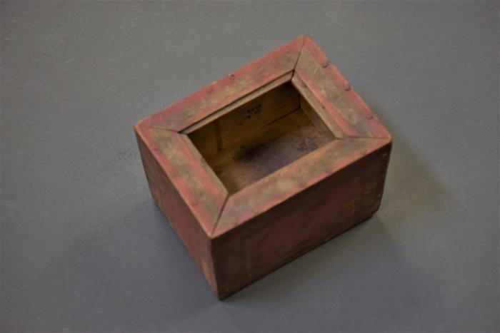 Wooden box with drawer for carvings