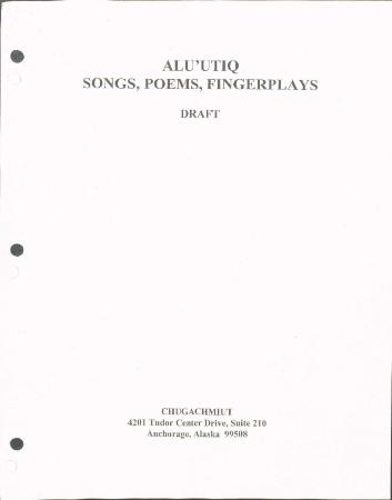 Alu'utiq Songs, Poems, Fingerplays